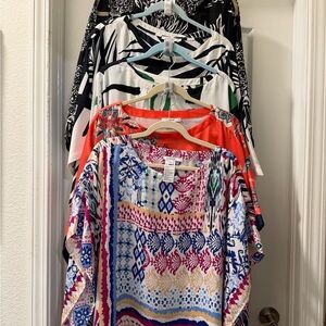 5- Chico's Multicolor Geometric Print Blouse